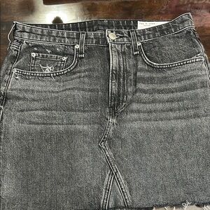 Rag & Bone Charcoal Denim Skirt
